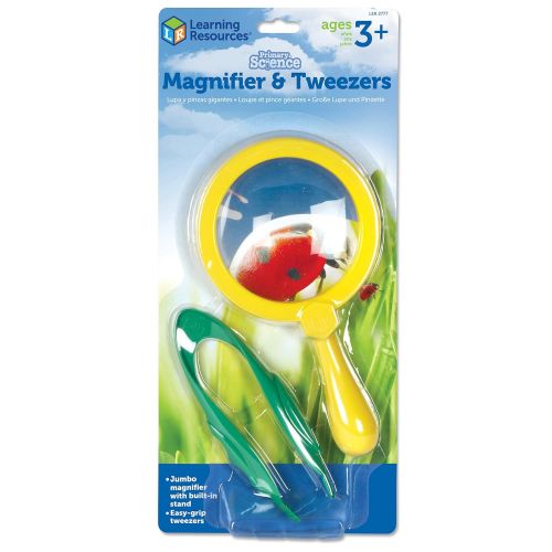  Learning Resources Magnifier & Tweezers, Fine Motor Toy, Easy Grip, Ages 3+