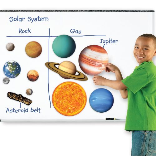  Learning Resources Giant Magnetic Solar System, Whiteboard Display, 13 Piece Set, Ages 5+