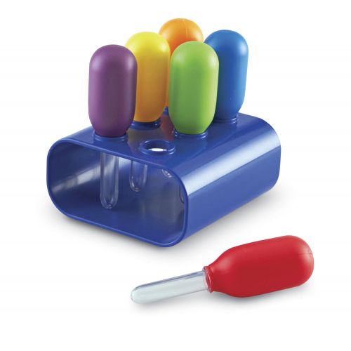  Learning Resources LER2779 Jumbo Eyedroppers, Set of 6 with Stand