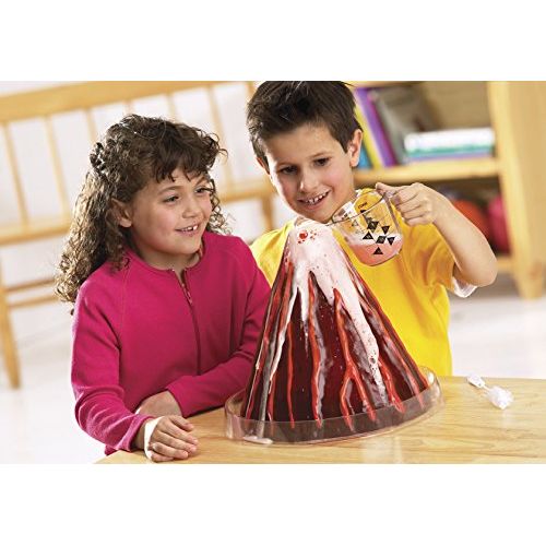  Learning Resources Erupting Volcano Model, Fun Science Learning, Cross-Section Model with Foaming Lava, Ages 6+