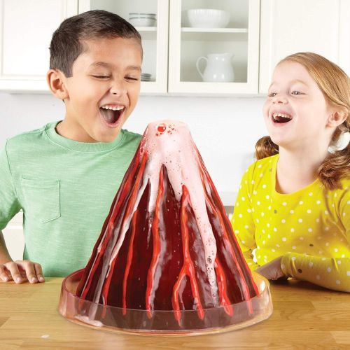  Learning Resources Erupting Volcano Model, Fun Science Learning, Cross-Section Model with Foaming Lava, Ages 6+