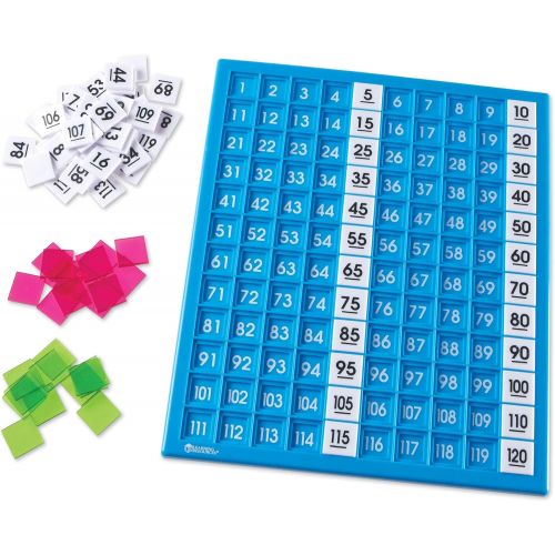  [아마존베스트]Learning Resources 120 Number Board, Tray & Numbered Tiles, Common Core Math, 181 Piece, Ages 6+