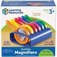 [아마존베스트]Learning Resources Primary Science Jumbo Magnifiers with Stand, Set of 6 Magnifiers, Ages 3+