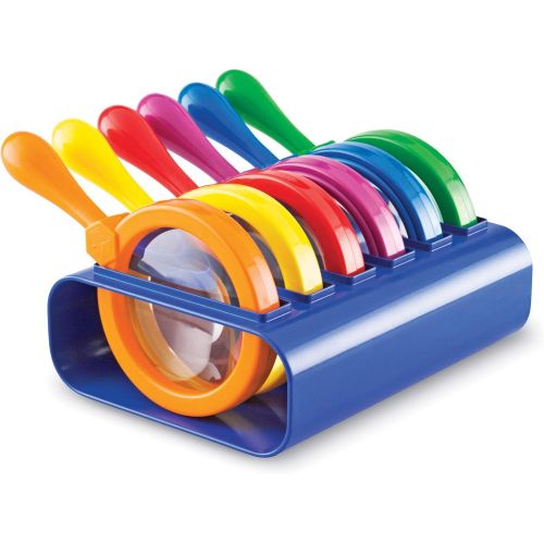  [아마존베스트]Learning Resources Primary Science Jumbo Magnifiers with Stand, Set of 6 Magnifiers, Ages 3+