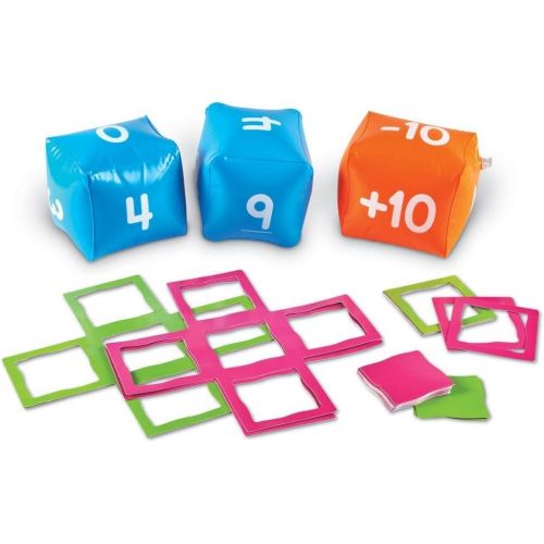  Learning Resources Make a Splash 120 Mat Floor Game, Addition/Subtraction, 136 Pieces, Ages 6+