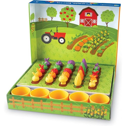  Learning Resources Veggie Farm Sorting Set, Food Sorting Game, Easter Basket Toy, 46 Pieces, Ages 3+