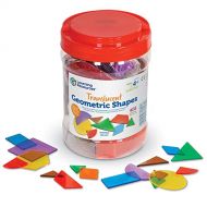 Learning Resources Translucent Geometric Shapes, Early Geometry Skills, Classroom Accessories, Teacher Aids, 408 Pieces, Grades Pre-K+, Ages 4+