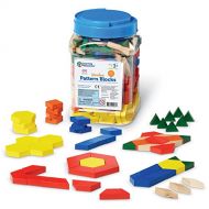 Learning Resources Wooden Pattern Blocks (250) and Pattern Block Design Cards