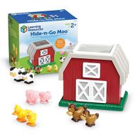 Learning Resources Hide-N-Go Moo, Sensory Awareness, Cognitive Function Farm Animal Toy, 9 Pieces, Ages 2+,Multi-color