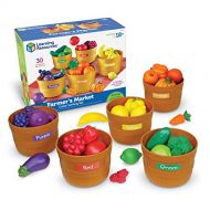 Learning Resources Farmers Market Color Sorting Set, Homeschool, Play Food, Fruits and Vegetables Toy, 30 Piece Set, Ages 3+
