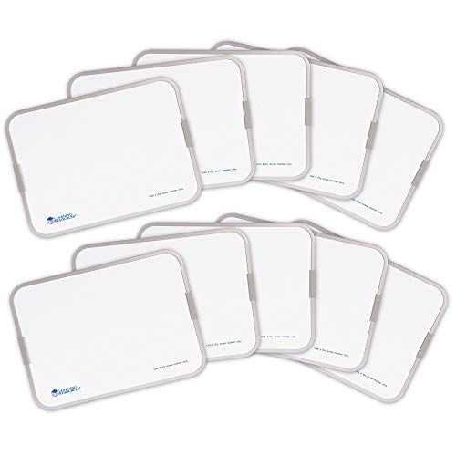  [아마존베스트]Learning Resources 9x12 Inch Dry Erase Boards, Classroom Whiteboard for Students, Double Sided, Set of 10, Ages 3+