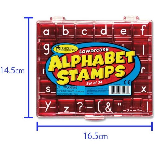  [아마존베스트]Learning Resources Lowercase Alphabet Stamps, Classroom Supplies, Alphabet Stamps for Kids, Teacher Accessories, Letter Learning, Stamps, 34 Pieces, Ages 3+