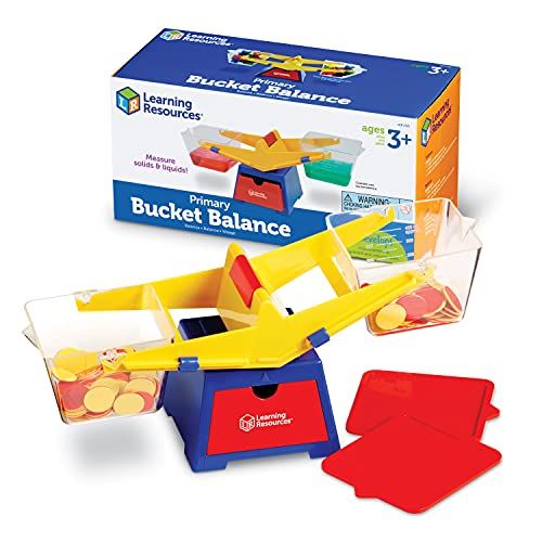  [아마존베스트]Learning Resources Primary Bucket Balance Teaching Scale, Science/Math, Classroom Scale, Science for Kids, Ages 3+