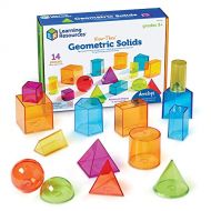 [아마존베스트]Learning Resources View-Thru Geometric Solids, Geometry Helper, 14 Pieces, Ages 8+