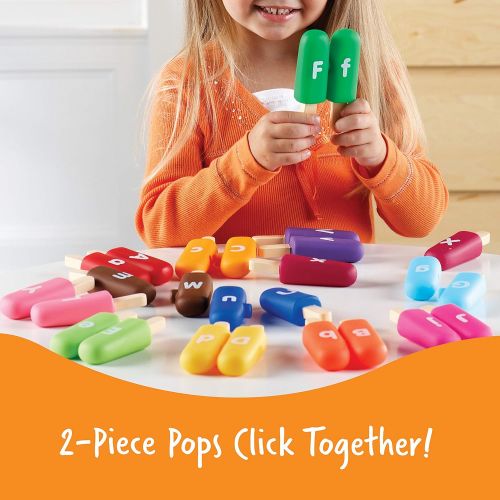  [아마존베스트]Learning Resources Smart Snacks Alpha Pops, Alphabet Matching & Fine Motor Skills Toy, Letters, 26 Double Sided Pieces, Ages 2+
