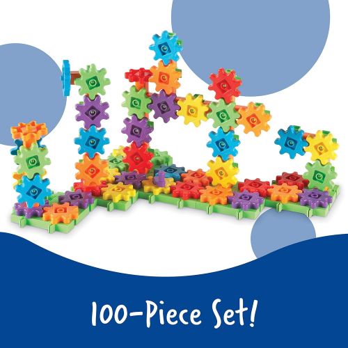  [아마존베스트]Learning Resources Gears! Gears! Gears! 100-Piece Deluxe Building Set, STEM Construction Toy Set, 100 Pieces, Ages 3+