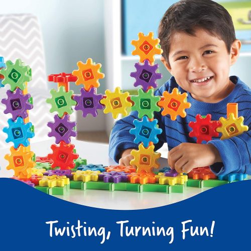  [아마존베스트]Learning Resources Gears! Gears! Gears! 100-Piece Deluxe Building Set, STEM Construction Toy Set, 100 Pieces, Ages 3+