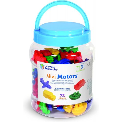  [아마존베스트]Learning Resources Mini Motors Counting and Sorting Fun Set, Early Math Skill, Set of 72, Ages 3+