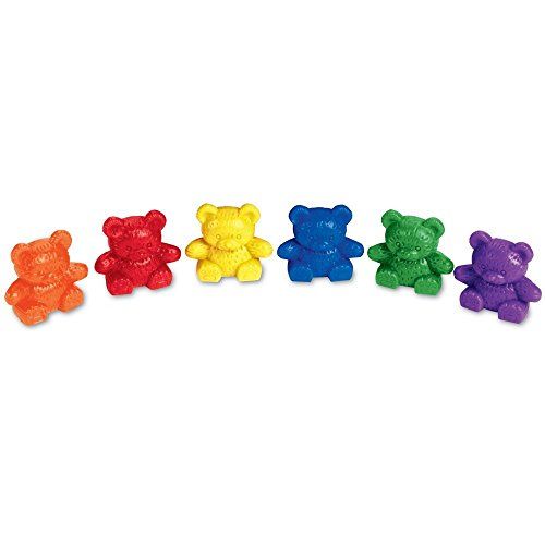  [아마존베스트]Learning Resources Baby Bear Counters, 6 colors, Set of 102