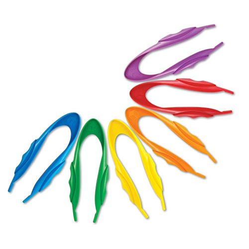  [아마존베스트]Learning Resources Jumbo Tweezers, Sorting & Counting, Toddler Fine Motor Skill Development, Set Of 12