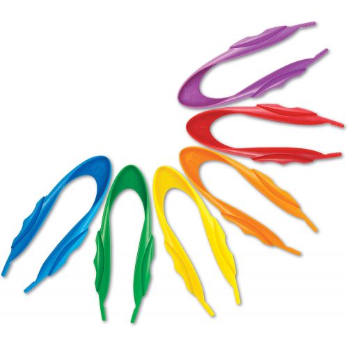  [아마존베스트]Learning Resources Jumbo Tweezers, Sorting & Counting, Toddler Fine Motor Skill Development, Set Of 12