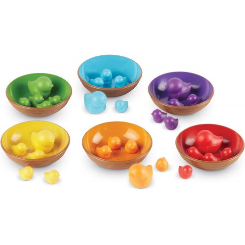  [아마존베스트]Learning Resources Birds in a Nest Sorting Set, Fine Motor Set, 36 Pieces, Ages 3+