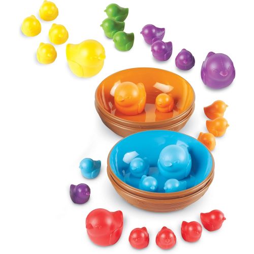  [아마존베스트]Learning Resources Birds in a Nest Sorting Set, Fine Motor Set, 36 Pieces, Ages 3+