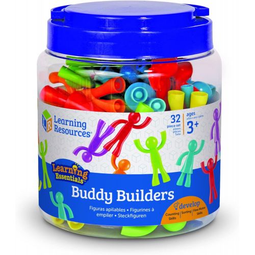  [아마존베스트]Learning Resources Buddy Builders, Fine Motor, Hand Eye Coordination Toy, 32 Pieces, Ages 2+