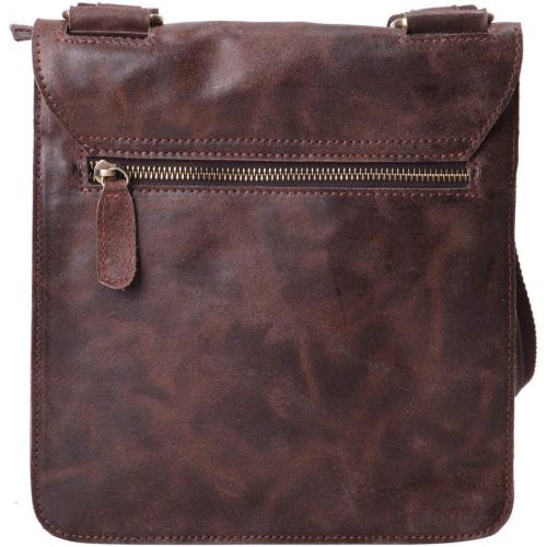  [아마존베스트]Leathario Leather Shoulder Bag Men’s Retro Leather Messenger Bag Crossbody Bag Satchel Bag Ipad Bag 11 inch Brown