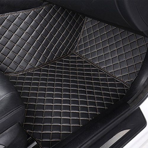  VioletLisa 3pcs Blk Leather+High Elastic Eponge+Non-Woven Fabric+XPE+Antiskid Burr Lining Car Floor Mats Carpet Liner Mat Main Driver+Copilot+Back Passenger Seats Set For 16-18 Hon