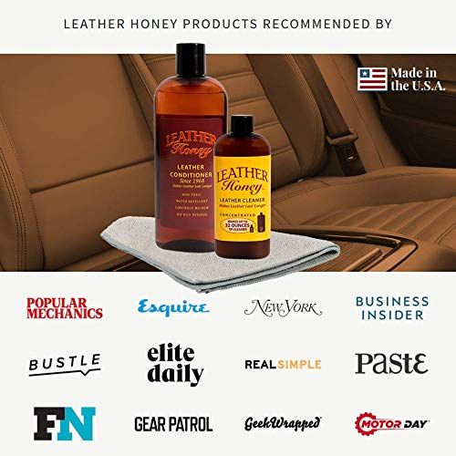  Leather Honey Leather Conditioner, Best Leather Conditioner Since 1968. for Use on Leather Apparel, Furniture, Auto Interiors, Shoes, Bags and Accessories. Non-Toxic and Made in Th