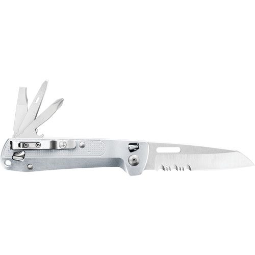 레더맨 Leatherman FREE K2X Pocket Knife Multi-Tool (Silver, Clamshell Packaging)