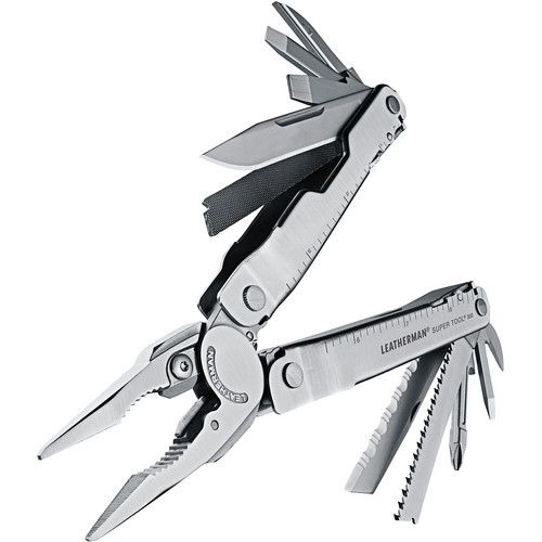 레더맨 Leatherman Super Tool 300 Multi-Tool with Black MOLLE Sheath (Black Oxide)