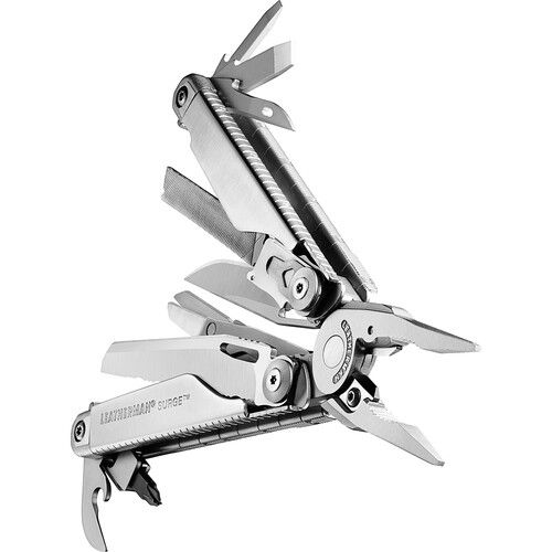 레더맨 Leatherman Surge Stainless Steel Multi-Tool with Premium Nylon Sheath (Stainless Steel, Clamshell Packaging)