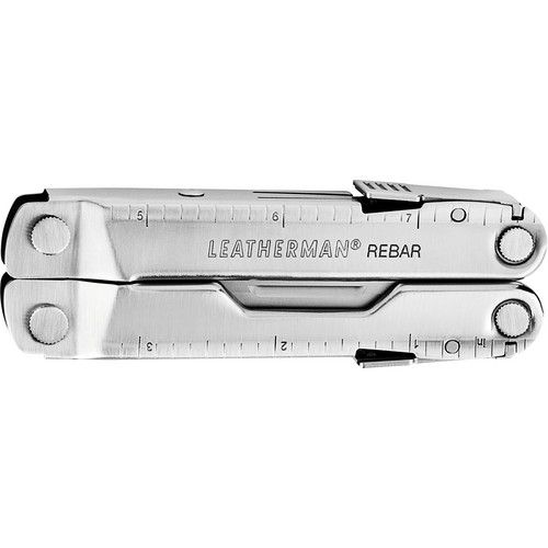 레더맨 Leatherman Rebar Multi-Tool with Black Nylon Sheath (Stainless, Clamshell Packaging)