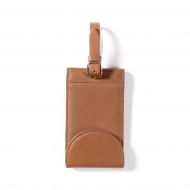 Leatherology Cognac Snap Luggage Tag