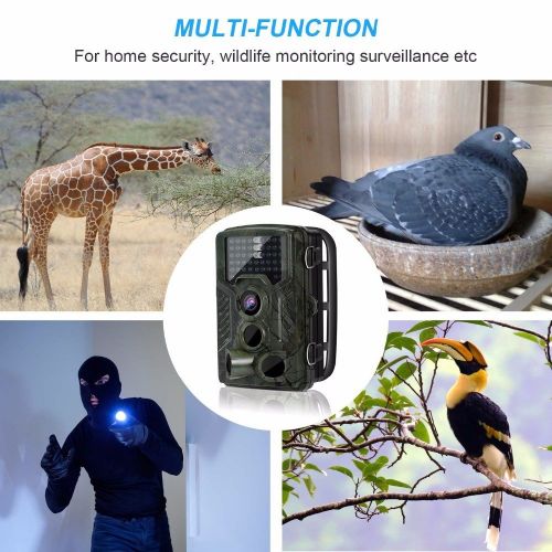  Lebaihui Trail Game Camera,Waterproof Hunting Scouting Cam for Wildlife Monitoring with Thermal Induction Infrared Imaging,12MP 1080P,120° Wide Angle Lens, 0.5s Trigger Speed,LED Flash Phot