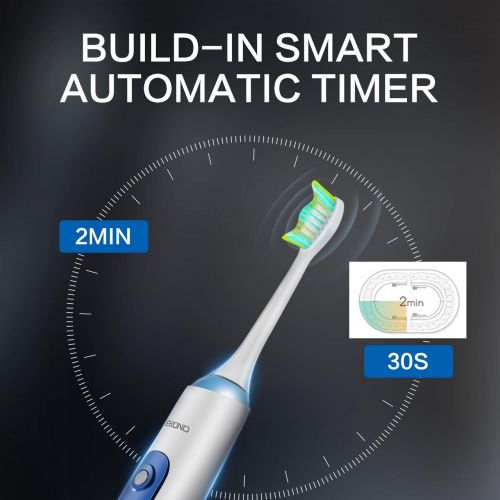  Lebond V2 Electric Toothbrush, 【UPDATE GRADE】15 Brushing Levels 6 Replacement Heads Sonic...