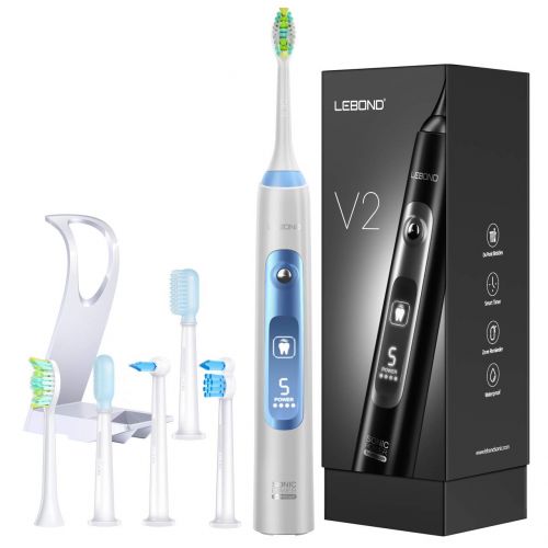  Lebond V2 Electric Toothbrush, 【UPDATE GRADE】15 Brushing Levels 6 Replacement Heads Sonic...