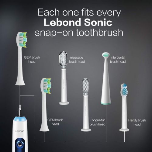  Lebond V2 Electric Toothbrush, 【UPDATE GRADE】15 Brushing Levels 6 Replacement Heads Sonic...