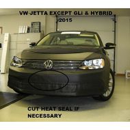 Lebra 2 piece Front End Cover Black - Car Mask Bra - Fits 2015 VW Jetta Except Gli & Hybrid Models