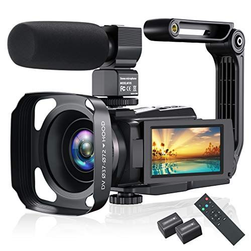  Lecran 4K Video Camera Camcorder, Vlogging Camera 48MP 60FPS YouTube Camera WiFi Night Vision IPS Touch Screen Video Camera Digital Camera with External Microphone, Stabilizer, 2.4G Remot