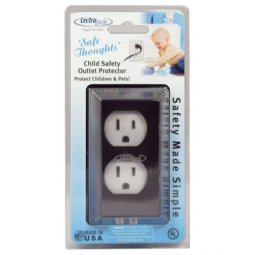  [아마존베스트]LectraLock - Baby Safety Electrical Outlet Cover - Large Plug Cover - Deep Babyproof Socket Cover, Black