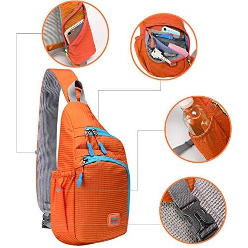  Lecxci Outdoor Chest Sling Bag Lightweight Waterproof Backpack for Unisex /Man/Women