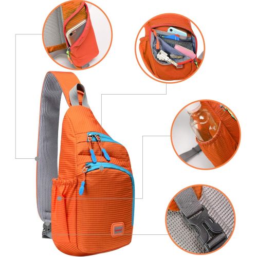  Lecxci Outdoor Chest Sling Bag Lightweight Waterproof Backpack for Unisex /Man/Women