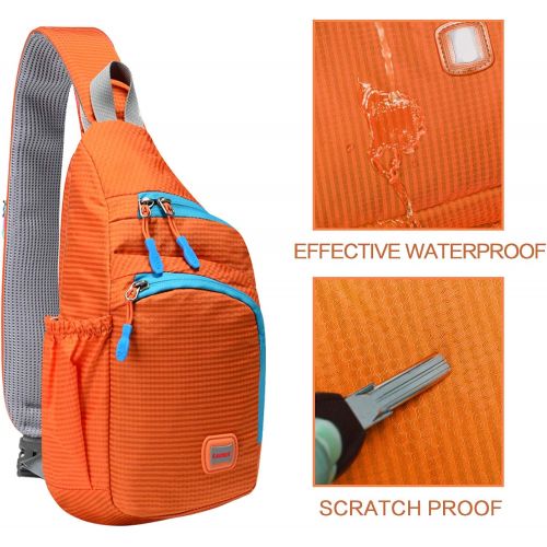  Lecxci Outdoor Chest Sling Bag Lightweight Waterproof Backpack for Unisex /Man/Women