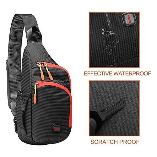  Lecxci Outdoor Chest Sling Bag Lightweight Waterproof Backpack for Unisex /Man/Women