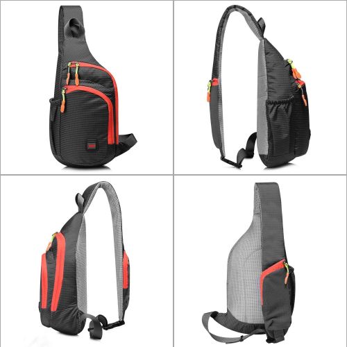  Lecxci Outdoor Chest Sling Bag Lightweight Waterproof Backpack for Unisex /Man/Women