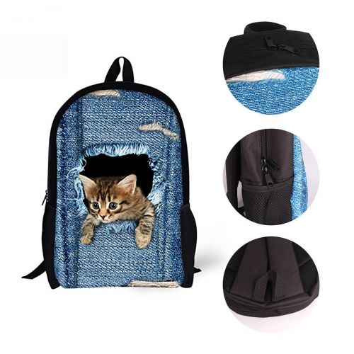  LedBack Tiger Dinosaur Wolf Designed Backpack Lightweight Travel Daypack Cool School Book Bag