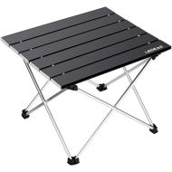 Ledeak Portable Camping Table, Small Ultralight Folding Table with Aluminum Table Top and Carry Bag, Easy to Carry, Perfect for Outdoor, Picnic, BBQ, Cooking, Festival, Beach, Home